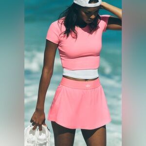 ALO Yoga Match Point Tennis Skirt - Bubblegum Pink - Size Small